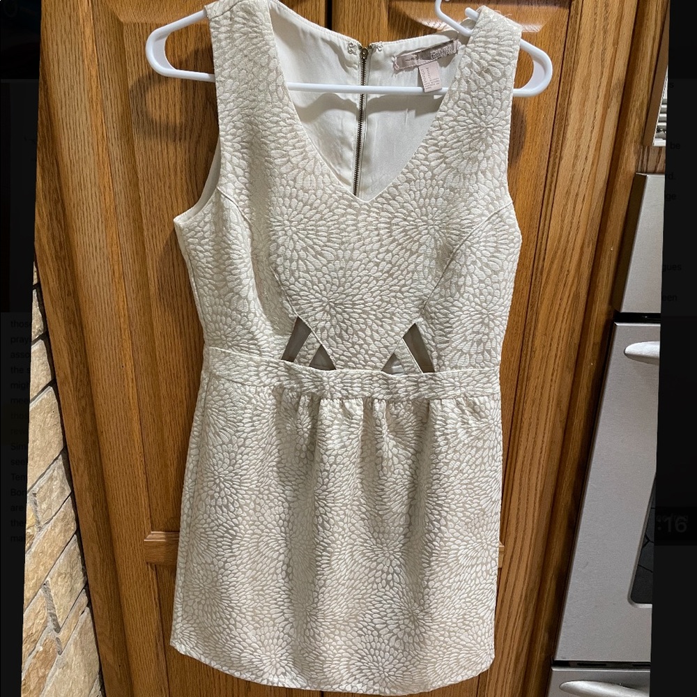 White cut out dress